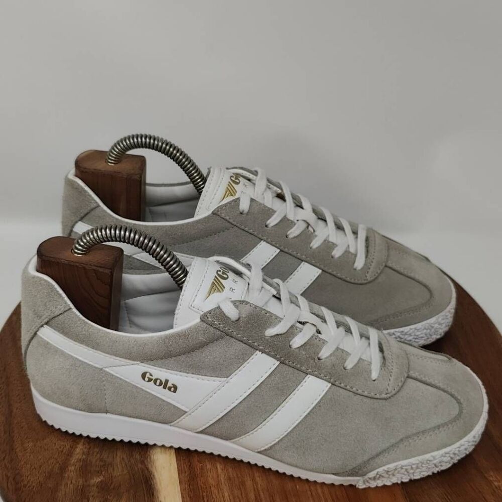 Gola Harrier Suede Sneakers- Womens- Size 8- Light Gray-Lace Up-Athletic Shoes